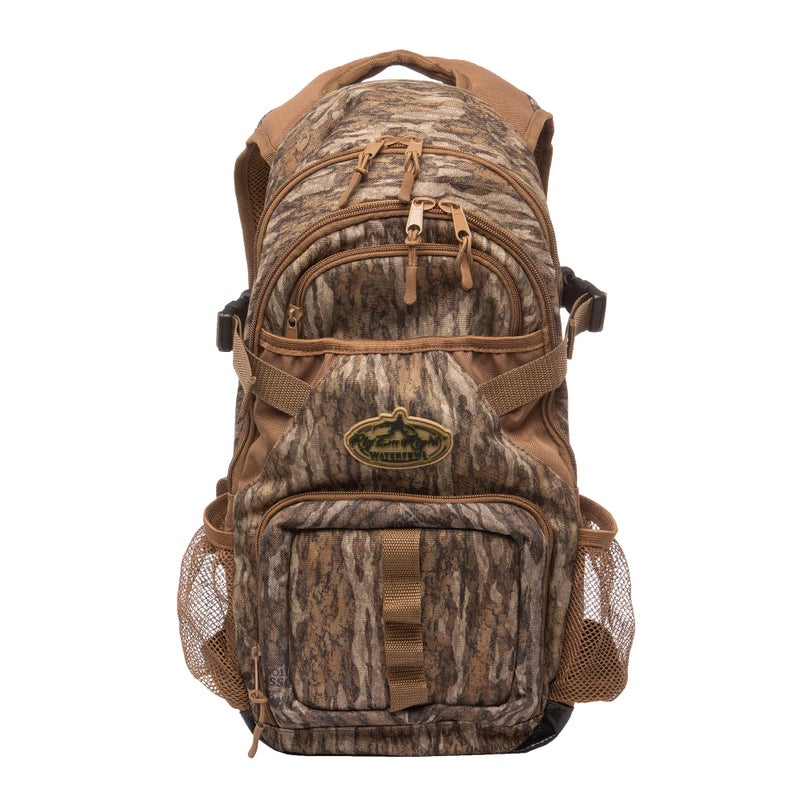Rig Em Right Rig'Em Right Waterfowl Stump Jumper Duck Hunting Blind Backpack with Multi-Layered Padded Shoulder Straps and Back Support, Ammo pockets, Sunglasses Case and More (Mossy Oak Bottom Lands Camo) - Image 1